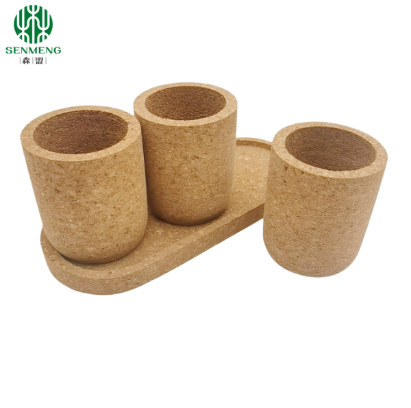 Custom Cork Natural and Reusable Flower Pots for Your Sustainable Space - Image 3