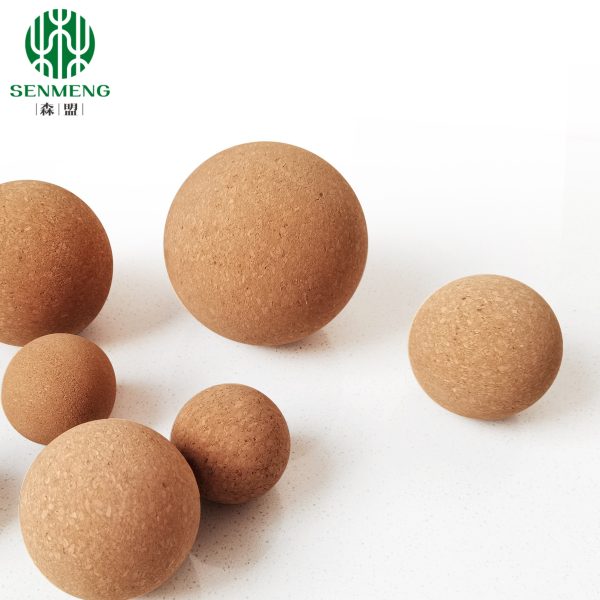 Best Sale Eco-Friendly Natural Wood Ball for Fitness Exercise Cork Yoga Ball - Image 2