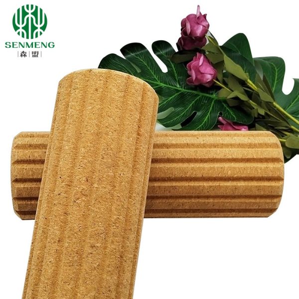 High Density Natural Release Fitness Exercising Cork Yoga Massage Roller - Image 5