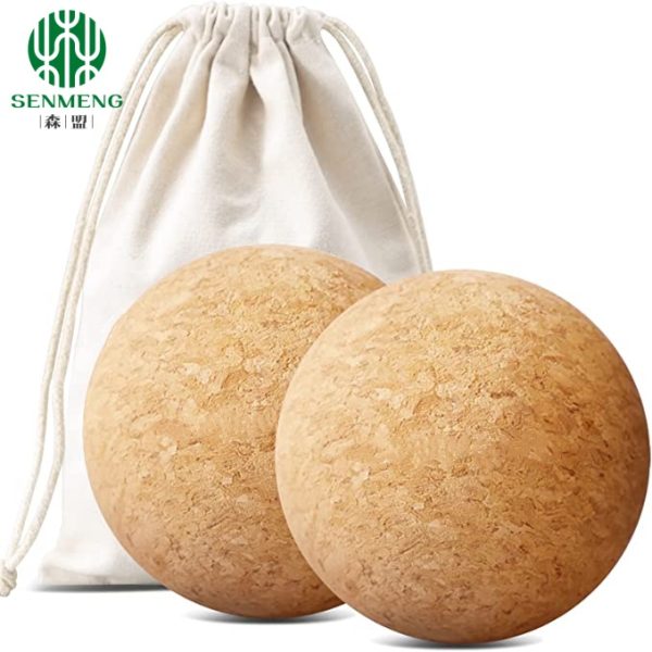 Best Sale Eco-Friendly Natural Wood Ball for Fitness Exercise Cork Yoga Ball - Image 3