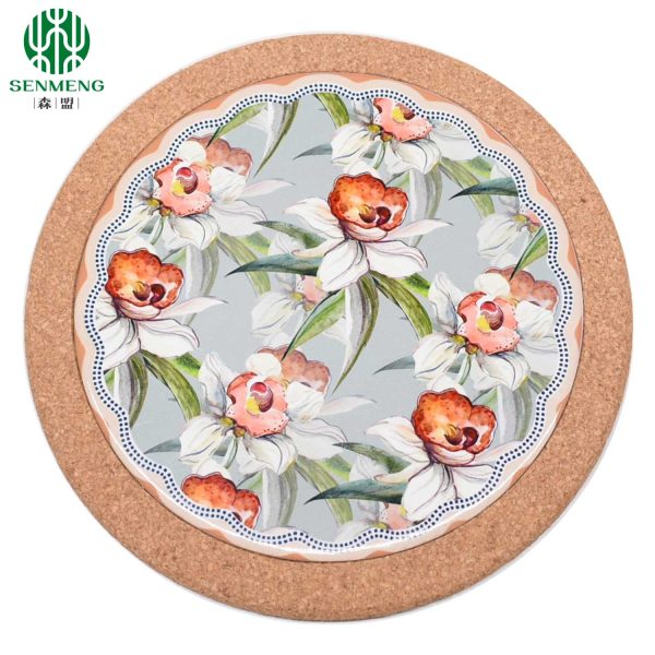 Natural Custom Wholesale Hot Insulation Eco-Friendly Cork Trivets - Image 2