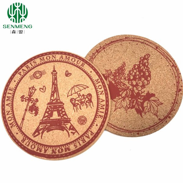 Natural Hot Sale Custom Logo and Size Wholesale Cork Coasters - Image 4