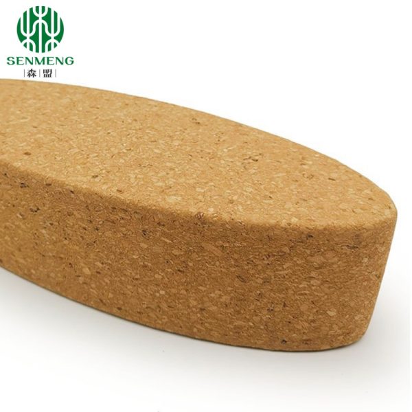 Natural Egg Oval Cork Blocks Yoga Bricks For Supporting Stabilizing Aligning - Image 2